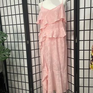 Wild Fable Pink Ruffle Maxi Dress